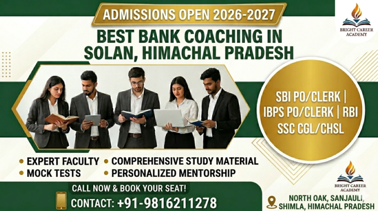 Best bank coaching in Solan Bright Carrer academy IPBS&SBI examination